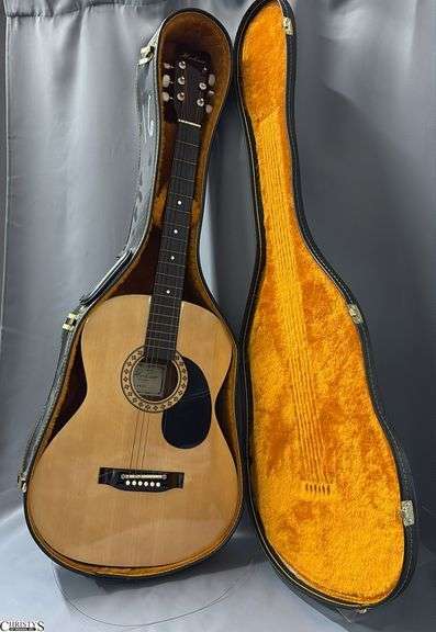Hohner Model HW200 Acoustic Guitar in Case. From a Local School image