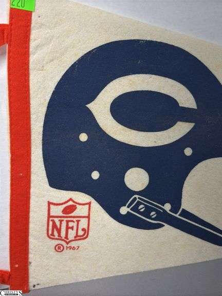 Chicago Bears NFL Pennant Dated 1967.  There are some tiny holes in the felt.