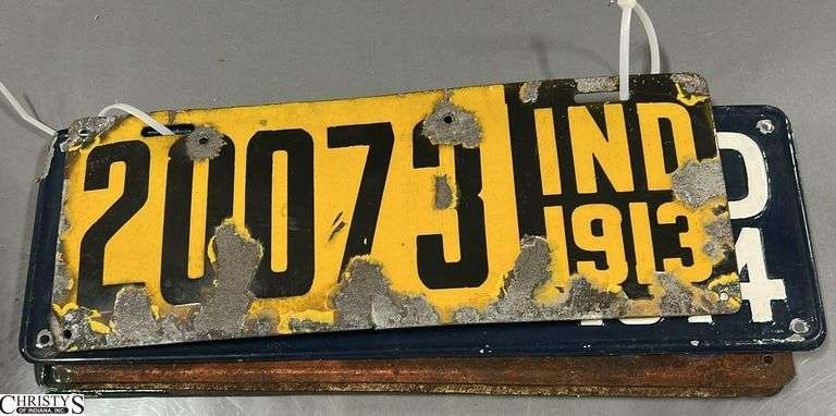 1913-1919 Indiana License Plates image