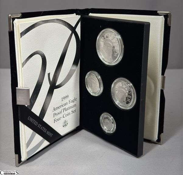 1999 American Eagle Proof Platinum Four-Coin Set in Box image