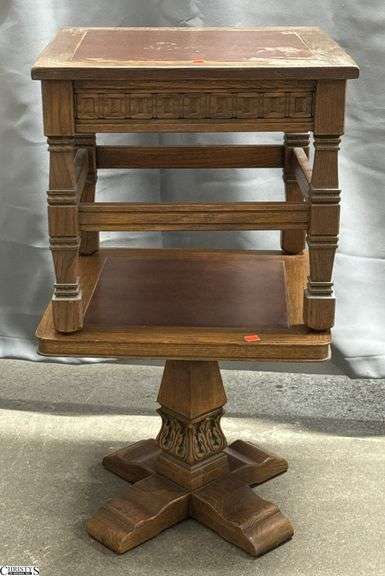 Pair of Romweber Copper Tone Accent  End Tables - Largest 18x18x16 image