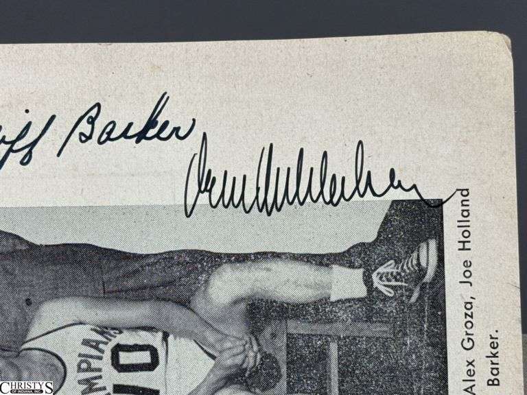 George Mikan Autographed 1951 Lakers Game Program