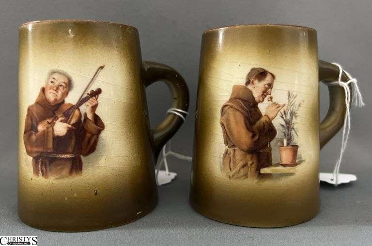 2 Burnhams Clam Bouillon Mugs 3.5" Tall image