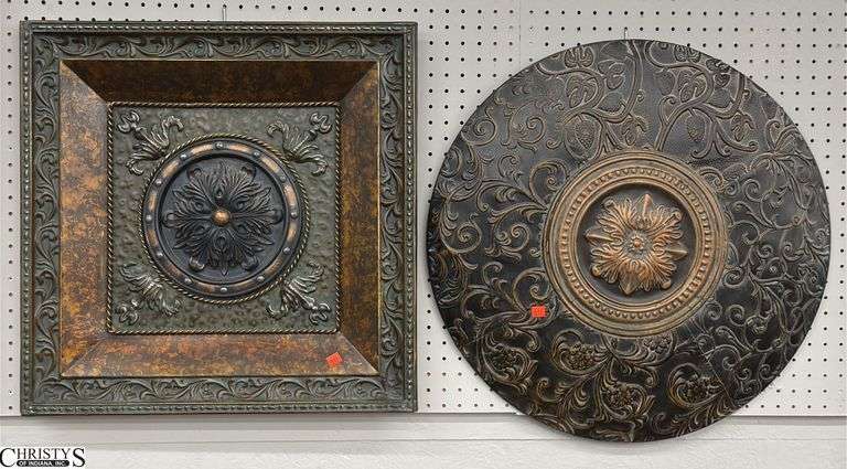 2pcs Metal Wall Decor Square Measures 24x24 image