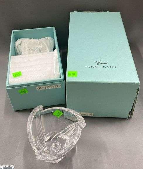 Rosenthal 4" Crystal Exaltation Taper Candle Holder and 2 Hoya Crystal Vases image