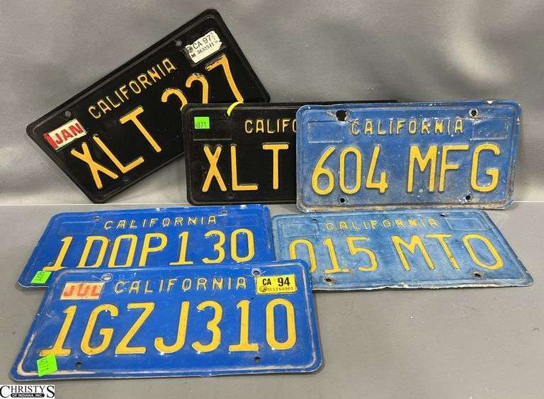 6 California License Plates image