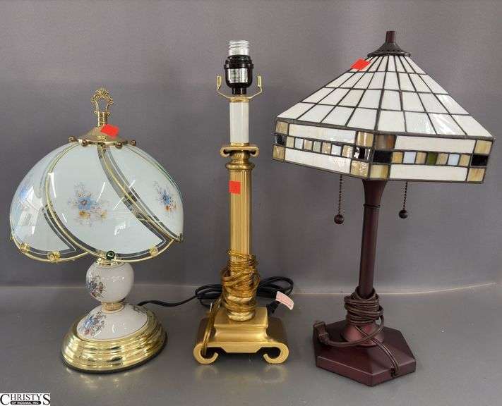 3 Table Lamps, One is Missing Shade image