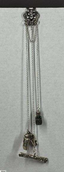 Sterling Silver Chatelaine Chain (belt hook worn by the lady of the castle). image