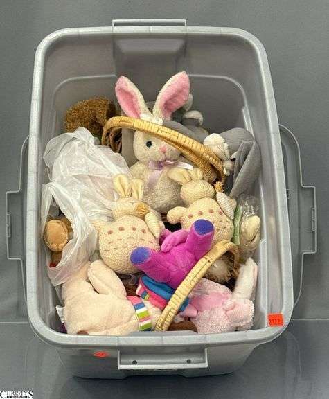 Tote of Plush Toys Easter Items image