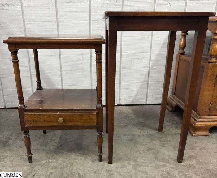 2 Occasional Side Tables - 14.5" x 14.5" x 23" of largest image