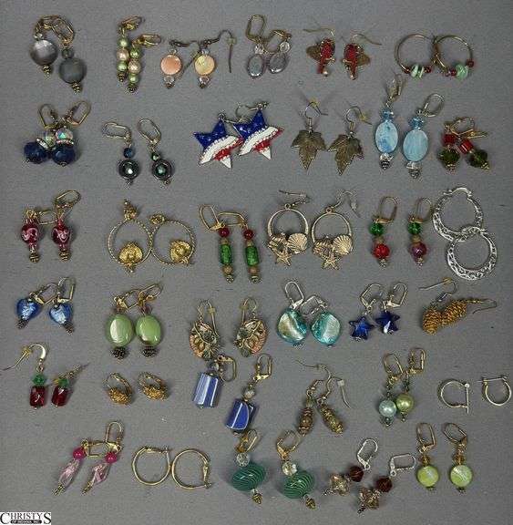 35 Pairs of Costume Jewelry Earrings image