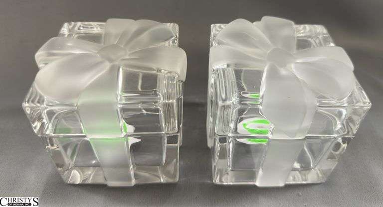 2 Tiffany & Co Crystal Gift Boxes 3.5x3" image