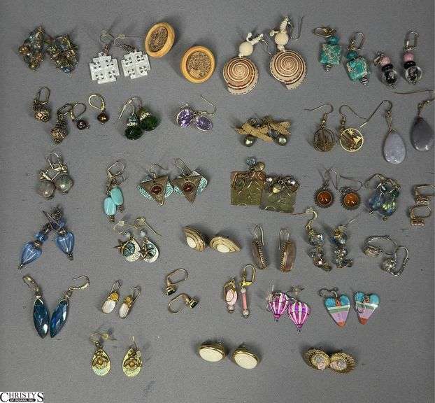 35 Pairs of Costume Jewelry Earrings image