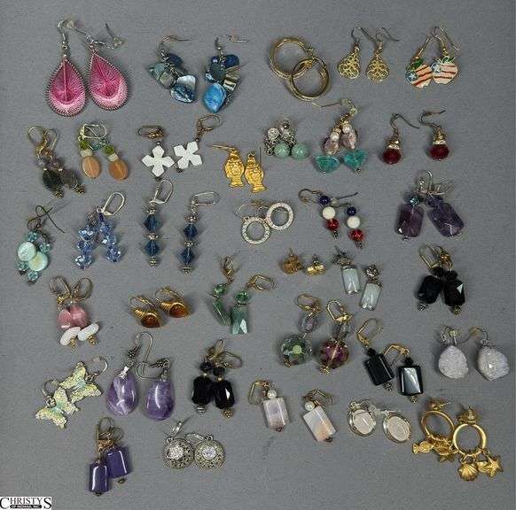 35 Pairs of Costume Jewelry Earrings image
