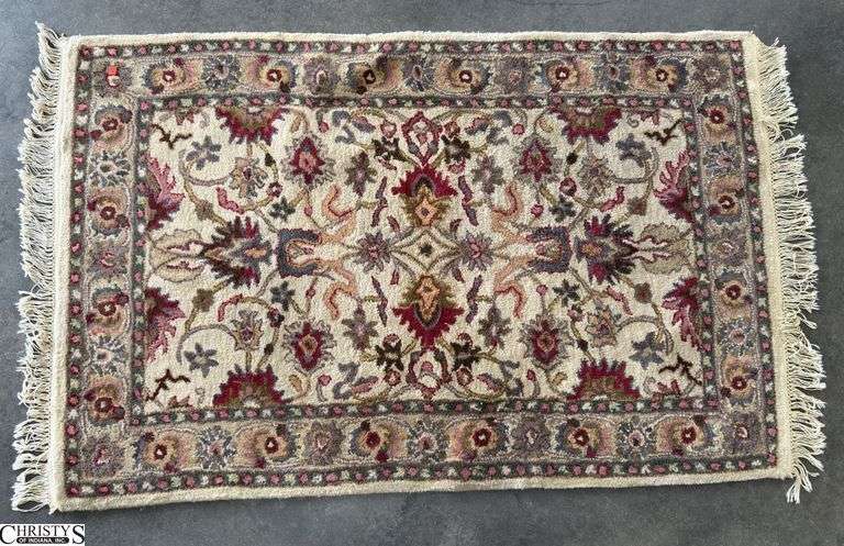Decorator Patterned Area Rug - 42" x 63" - shows wear and staining image
