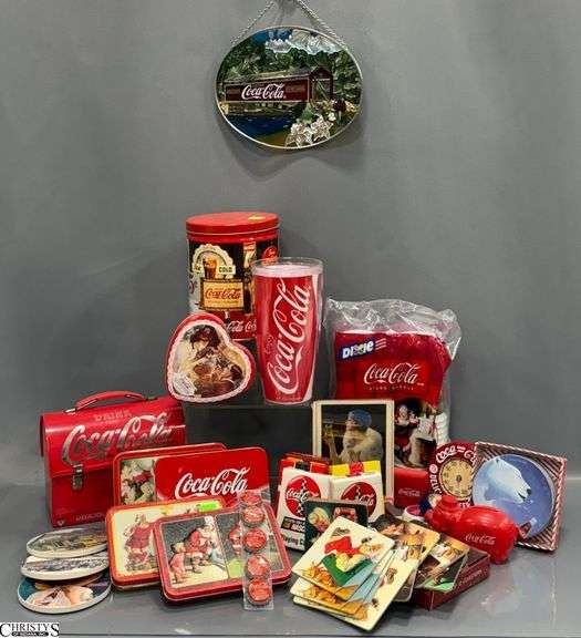 Coca Cola Coasters, Playing Cards, Puzzle Pieces, Cups, Misc - 9" of suncatcher image