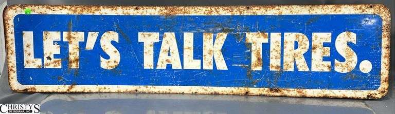 Lets Talk Tires Metal Sign 48x11.5 image