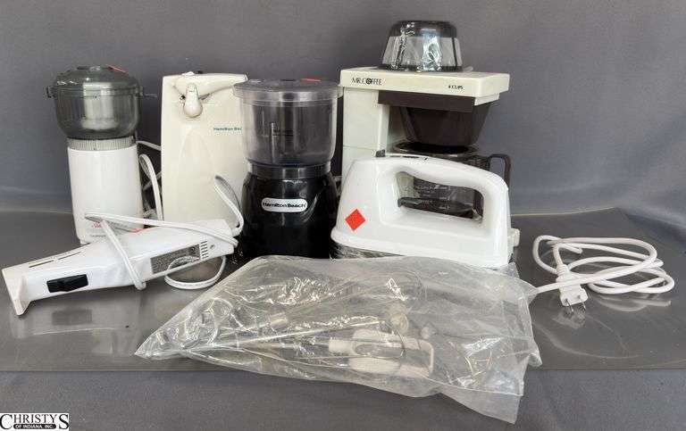 Small Kitchen Appliances, Coffee Grinder, Can Opener, Hand Mixer image
