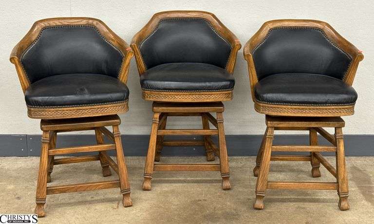 3 Romwebber Swivel Bar Stools Seat Height 27" image