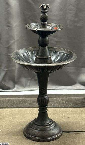 Water Fountain With Pineapple Top Metal 41" Tall image