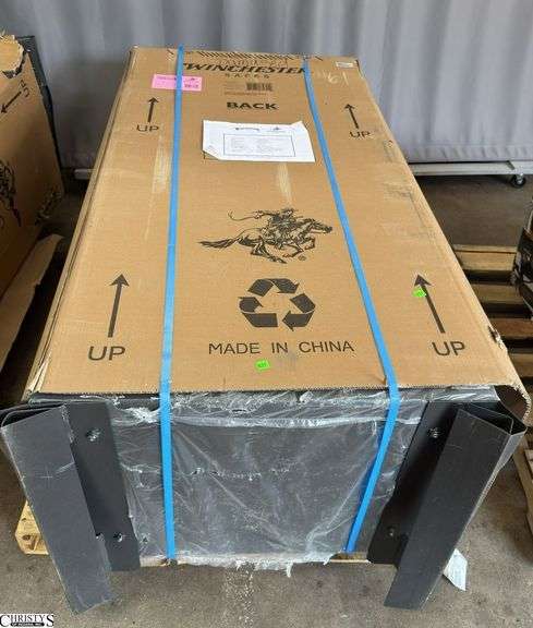 Winchester TS36-45 Gun Safe Damaged in Shipping Still in Shipping Box and On It's Side image