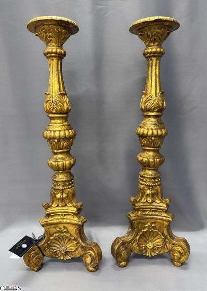 Altar Candle Sticks, Gold Composite 33" image