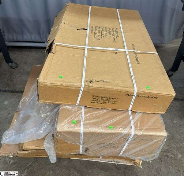 Pallet with Believe to Be A Chicken Coup Boxes State 2025 Spring Chick Days BU image