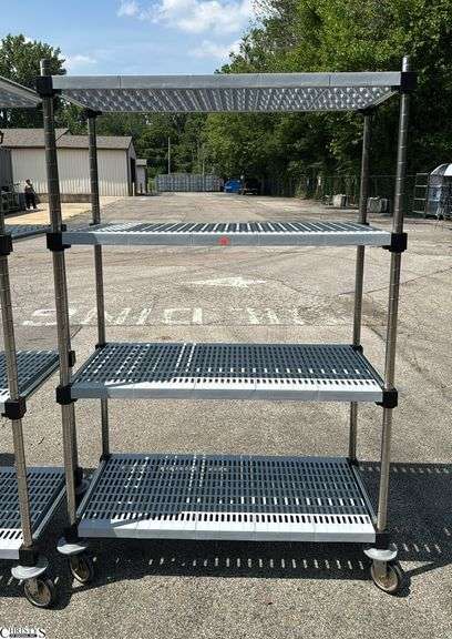 Rolling Rack With Plastic Shelves 48x23x74" image