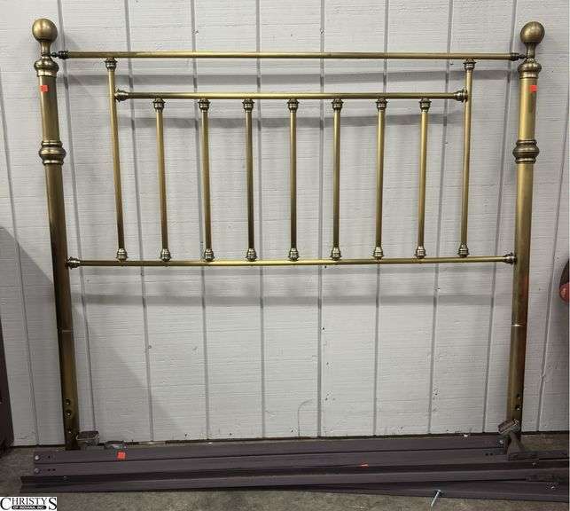 Queen Brass Tone Headboard w/ Metal frame - 62" W x 57" T image