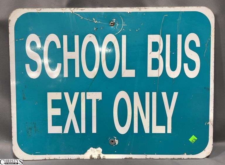 School Bus Exit Only Sign 24x18 image