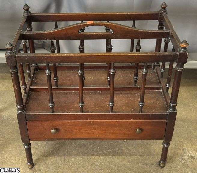 Unmarked Maker, Magazine Holder Showing Some Finish Wear 20x12x20" image
