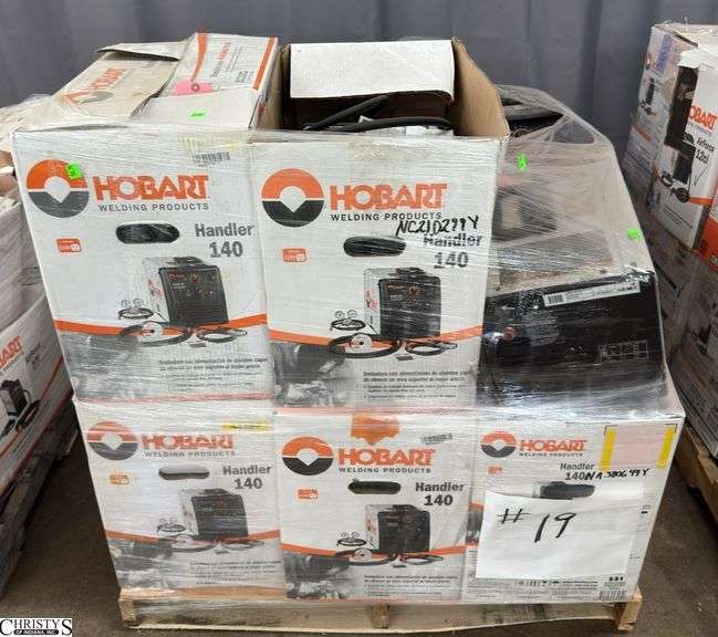 Pallet of Defective Hobart Welders 140 Approx 12 Total image