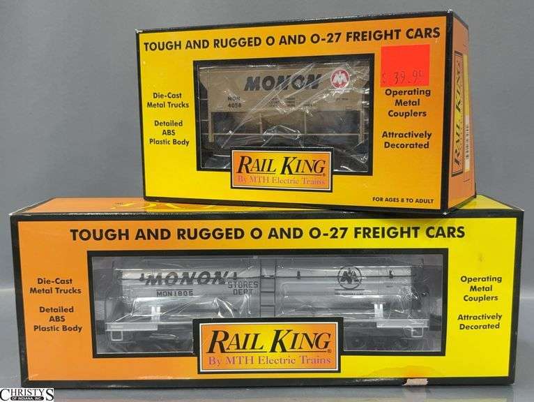 Rail King Monon Ore Car with Coal Load 30-75243 and 3 Dome Tank Car 30-73455 image