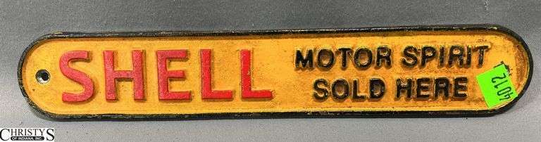 Shell Stamped Sign 11.5x2 image