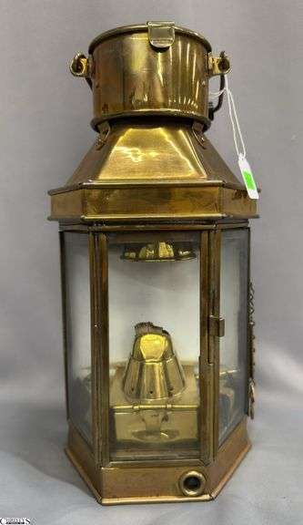 Bulpit and Sons Style Brass Ship Deck Lantern 8.25"x6"x16" image