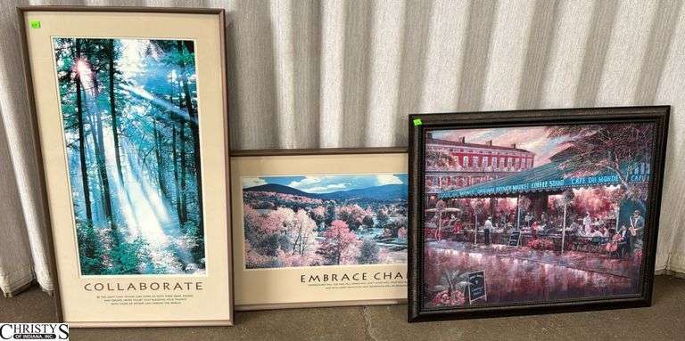 3 pcs Wall Art, Largest 21x36 image
