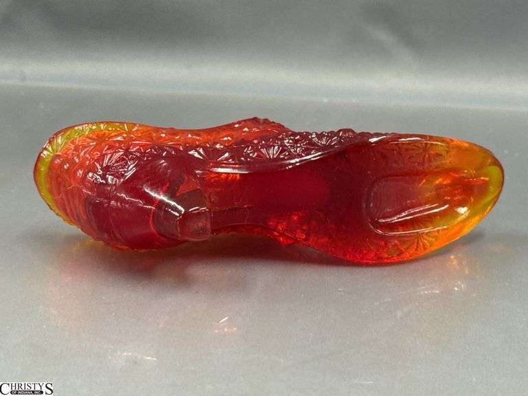 UV Reactive Small Candle Holders, Amberina Candle