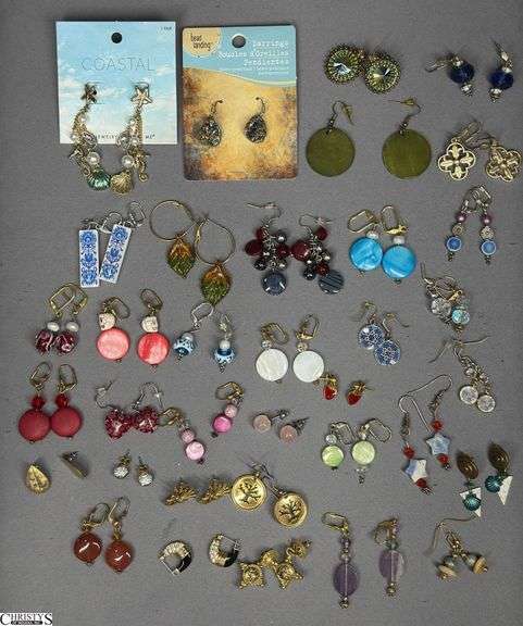 35 Pairs of Costume Jewelry Earrings image