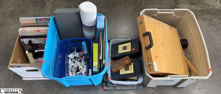 Large Group Artist Supplies - Pastels, Paints, Sketchbooks, Pencils - Mostly Used image