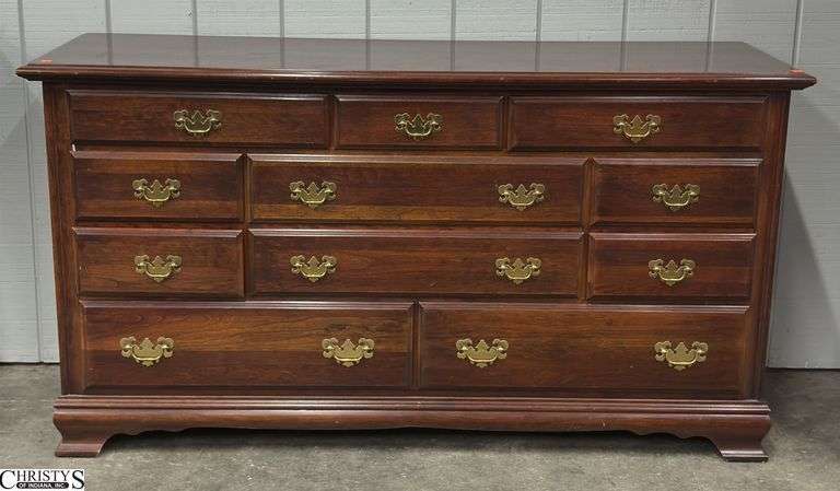Chippendale Style 11 Drawer Dresser - 62" x 19.5" x 33" image