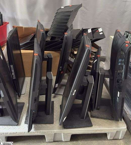 Skid Computer Monitors, Printer, Wall Organizers, Dell and Others - Untested - SKID NOT INCLUDED image
