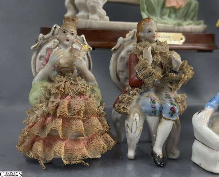 Made In Occupied Japan and Other Figurines Some Wear, 4" Tallest