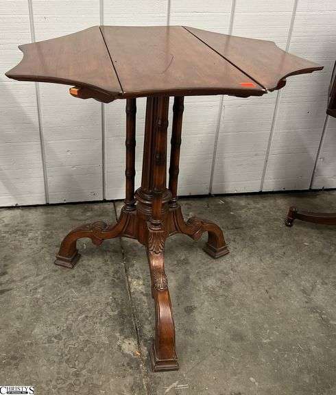 George III Style Drop Leaf Side Table - 23" x 24" x 25" with leaves up image