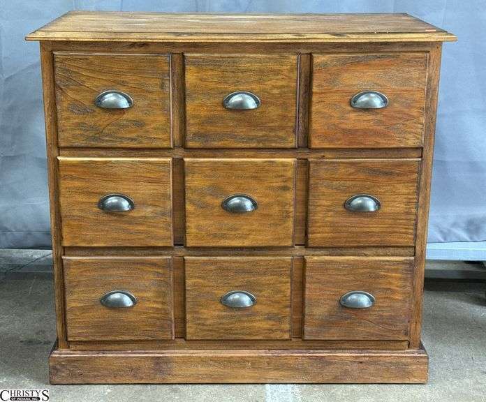 5 Drawer Rustic Style Apothecary Cabinet 35x18x32" image
