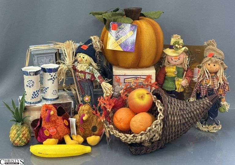 Fall Decor, Candles, Pumpkin, Scarecrows, Tallest 12" image