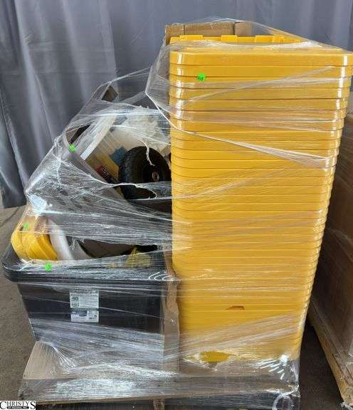 Pallet with Tote Tops, Storage Containers, Parts Bins, Feeders image