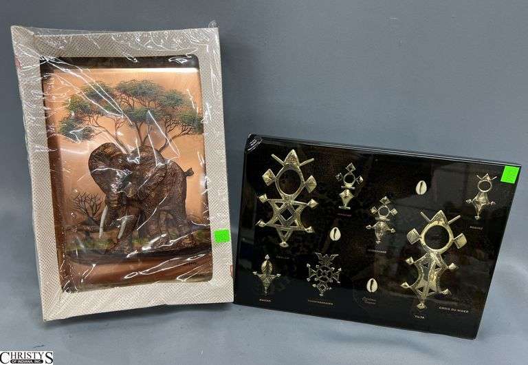 Bronze Elephant Art, Signed Gastone and Resin Measures 14x10" image