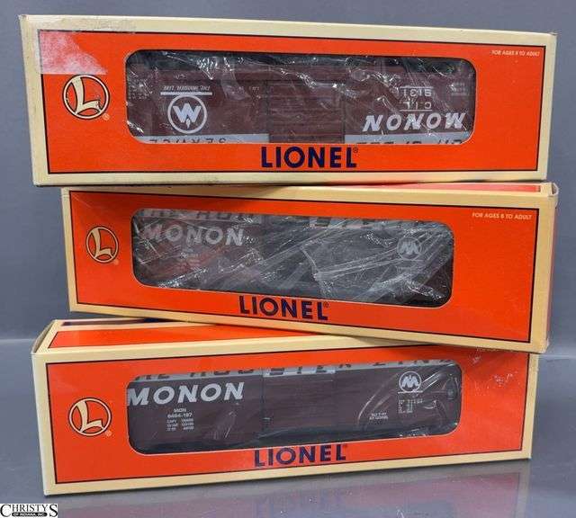 3 Lionel 6464 Monon The Hoosier Line, Boxcars 6-19289 image