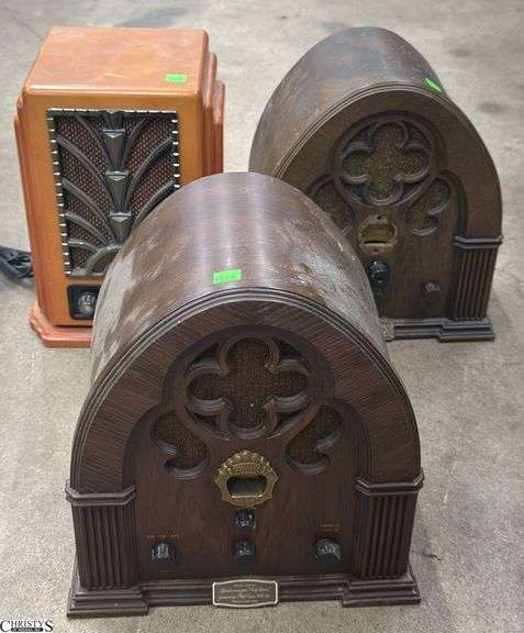 3 Replica Radios - Philco and Others - 12" of tallest image