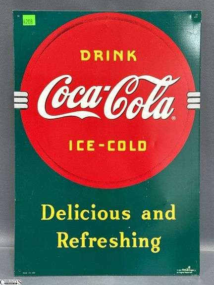 Coca Cola Metal 1989 Sign -12" x 17.5" image